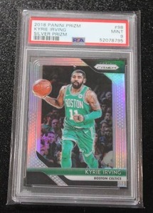 lot 43 image: 2018-19 Prizm Silver Kyrie Irving #98 PSA 9