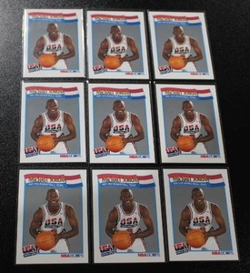 lot 44 image: 1991-92 Skybox Michael Jordan USA #579 Lot  9 Cards