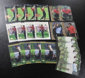 lot 47 image: Upper Deck Tiger Woods Golf Lot  21 Cards