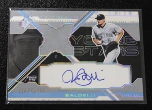 lot 55 image: 2003 SPx Young Stars Rookie Relic Rocco Baldelli Autograph 12671295