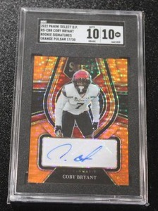 lot 59 image: 2022 Select Orange Pulsar Coby Bryant Autograph Rookie Card SGC 10 1730  Only 30 Exist