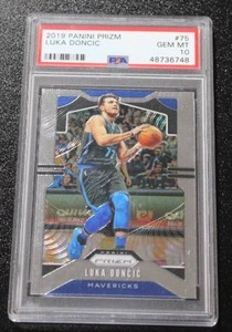 lot 67 image: 2019-20 Prizm Luka Doncic #75 PSA 10