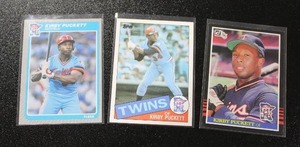 lot 70 image: 1985 Fleer - Topps - Donruss Kirby Puckett Rookie Card Lot  3 Rookie Cards