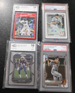 lot 74 image: Mixed Sports Graded Card Lot  4 Graded Cards