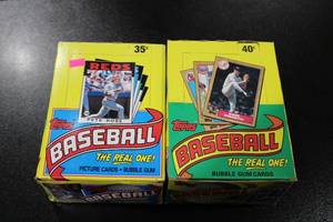 lot 102 image: 1986 & 1987 Topps Baseball Hobby Box Lot  2 Boxes