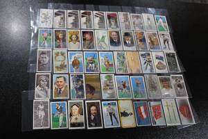 lot 105 image: Vintage English Tobacco Trading Card Lot  50 Cards