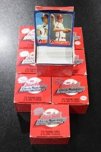 lot 130 image: 1986 Fleer Baseball Classic Miniatures Complete Set lot  8 Sets