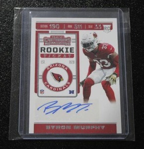 lot 167 image: 2019 Contenders Rookie Ticket Autograph Byron Murphy #236 Rookie Card