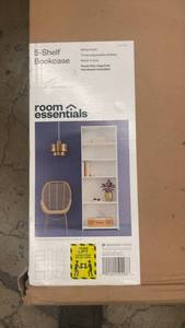 Room Essentials 5-Shelf Bookcase in White Finish - Assembly Required