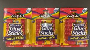 G3 - Cra-Z-Art Washable Glue Sticks Value Pack - 12 Count