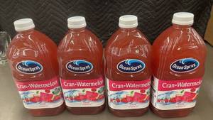 lot 22 image: A 4 - Set of 4 Ocean Spray Cran-Watermelon Juice Drinks - 64 fl oz Each