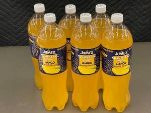lot 33 image: Jumex Sparkling Mango Soda 1.25L Bottles - Set of 6