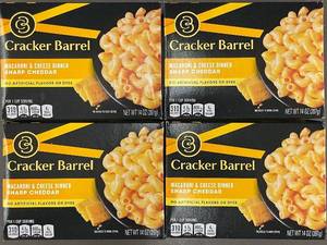 lot 69 image: Cracker Barrel Macaroni & Cheese Dinner, Sharp Cheddar (4-Pack)