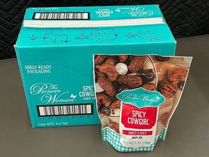 lot 182 image: The Pioneer Woman Spicy Cowgirl Snack Mix 4 bags 7 oz each