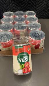 lot 209 image: Trol - Case of 12 Campbells Well Yes Tomato & Sweet Basil Soup Cans