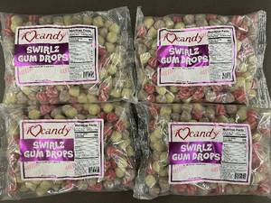 lot 424 image: AK 1 - RCandy Swirlz Gum Drops Lot of 4 Bags
