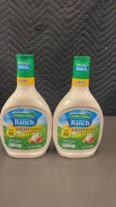 lot 458 image: FL 5 - Set of 2 Bottles Hidden Valley Ranch Light Dressing - 24 FL OZ Each
