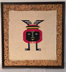 lot 42 image: Vintage Latin Needlepoint Wall Hanging