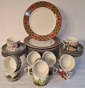 lot 45 image: Gibson Hickory Haven Dinnerware Set