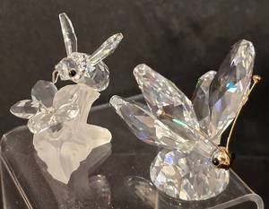 lot 56 image: Pair of Swarovski Crystal Miniature Figures