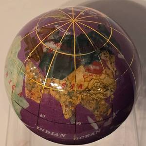 lot 57 image: Gorgeous Gem Stone Globe