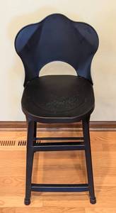 lot 139 image: Painted Black Metal Stool