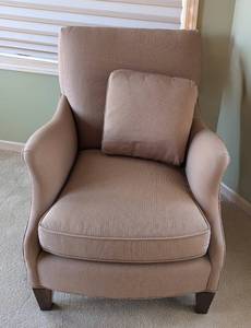 lot 135 image: Beige Upholstered Armchair