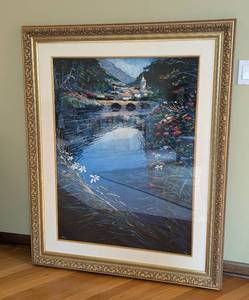 lot 15 image: Large Gold Framed Print by Marko Mavrovich