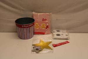 lot 7 image: Vintage Movie Theater Popcorn Set with Accessories