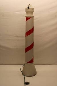 lot A-19 image: Vintage Barber Pole Light Decor Blow Mold
