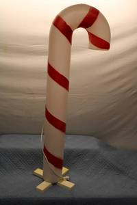 lot A-68 image: Large Christmas Candy Cane Decorative Light Blow Mold