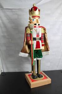 lot 166 image: 32-Inch Members Mark Nutcracker with Crown and Scepter