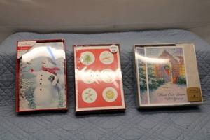 lot 188 image: Lot of 3 Holiday Card Sets with Envelopes