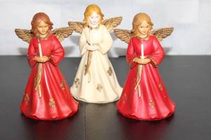 lot 196 image: Set of 3 Decorative Angel Figurines