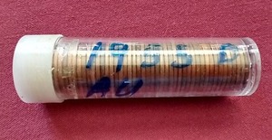 lot 1 image: 1955-D Wheat Penny Roll - AU