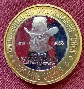 lot 11 image: Sams Town Las Vegas Silver Strike Gaming Token