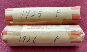 lot 17 image: 1925 & 1926 Wheat Penny Rolls