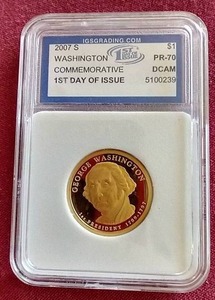 lot 31 image: 2007-S Washington $1 Coin - IGS PR70