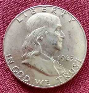 lot 33 image: 1963-D Franklin Half Dollar