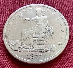 lot 40 image: 1877 Trade Dollar - Rare Coin