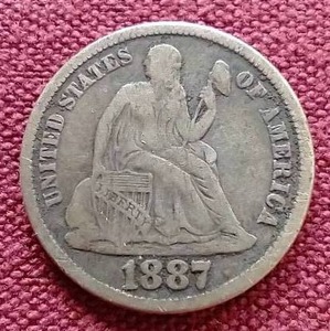 lot 45 image: 1887-S Seated Liberty Dime