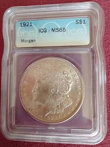 lot 49 image: 1921 Morgan Dollar - ICG MS65