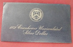 lot 76 image: 1972 Eisenhower Uncirculated Silver Dollar