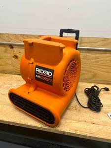 RIDGID 1625 CFM 3-Speed Portable Blower Fan Air Mover with Collapsible Handle and Rear Wheels for Water Damage Restoration