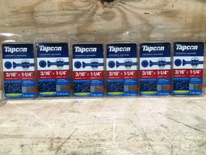 Lot of 2 Cases - TAPCON 316 x 1-14 Phillips Head Screws (6 Packs Per Case) Model # 24250