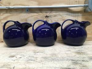Lot of 3 - Blue Water Jugs
