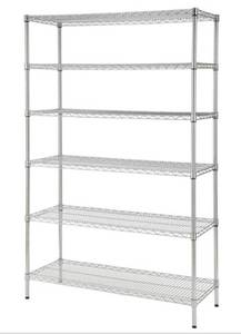 HDX 6-Tier Commercial Grade Heavy Duty Steel Wire Shelving Unit in Chrome (48 in. W x 72 in. H x 18 in. D)