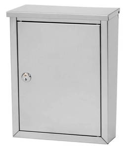 ARCHITECTURAL MAILBOXES Regent Silver, Small, Steel, Locking, Wall Mount Mailbox