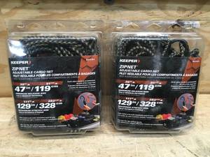 Lot of 2 - Keeper Zipnet Adjustable Cargo Net Model # 03141