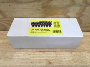 Powerbuilt 15 Piece 12 Drive Impact Pro Socket Set